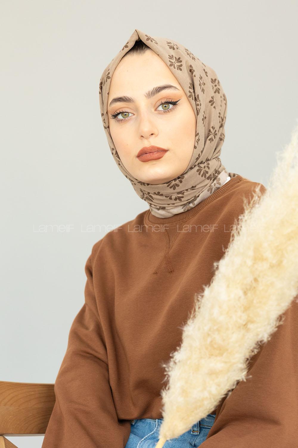 Modalamelif Küllü Kahve Minimalist Şal