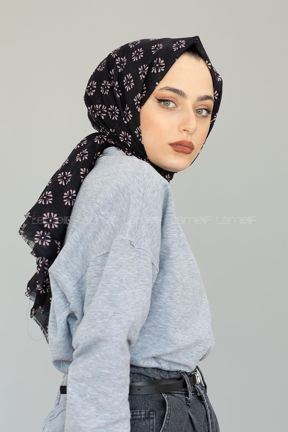 Modalamelif Siyah Minimalist Şal