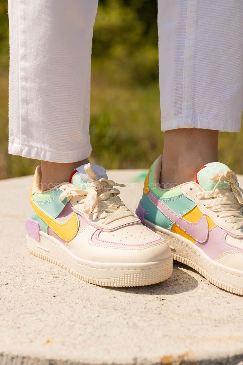 Modalamelif Rainbow Beyaz Spor Ayakkabı