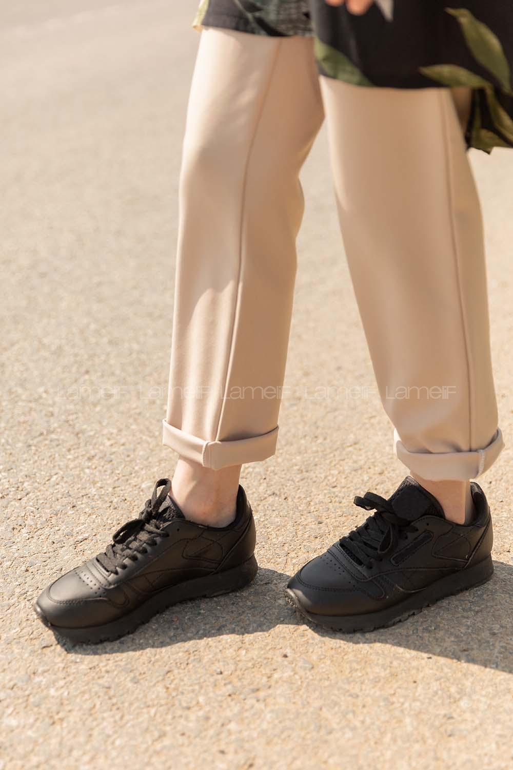 Modalamelif Yüksek Taban Siyah Spor Ayakkabı