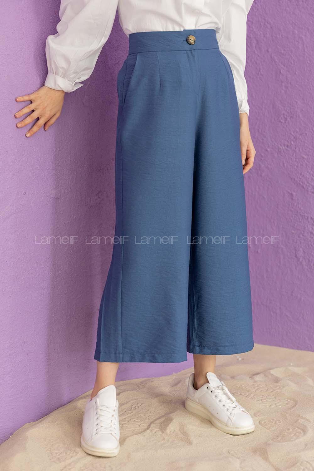 Modalamelif Bol Paça Pantolon Mavi