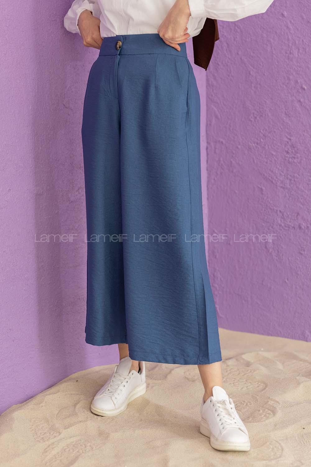 Modalamelif Bol Paça Pantolon Mavi