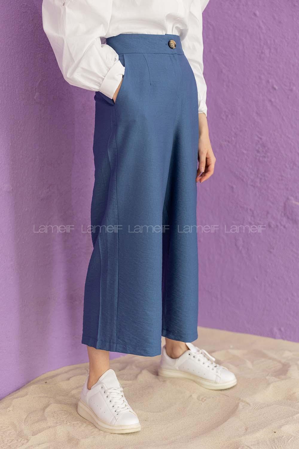 Modalamelif Bol Paça Pantolon Mavi