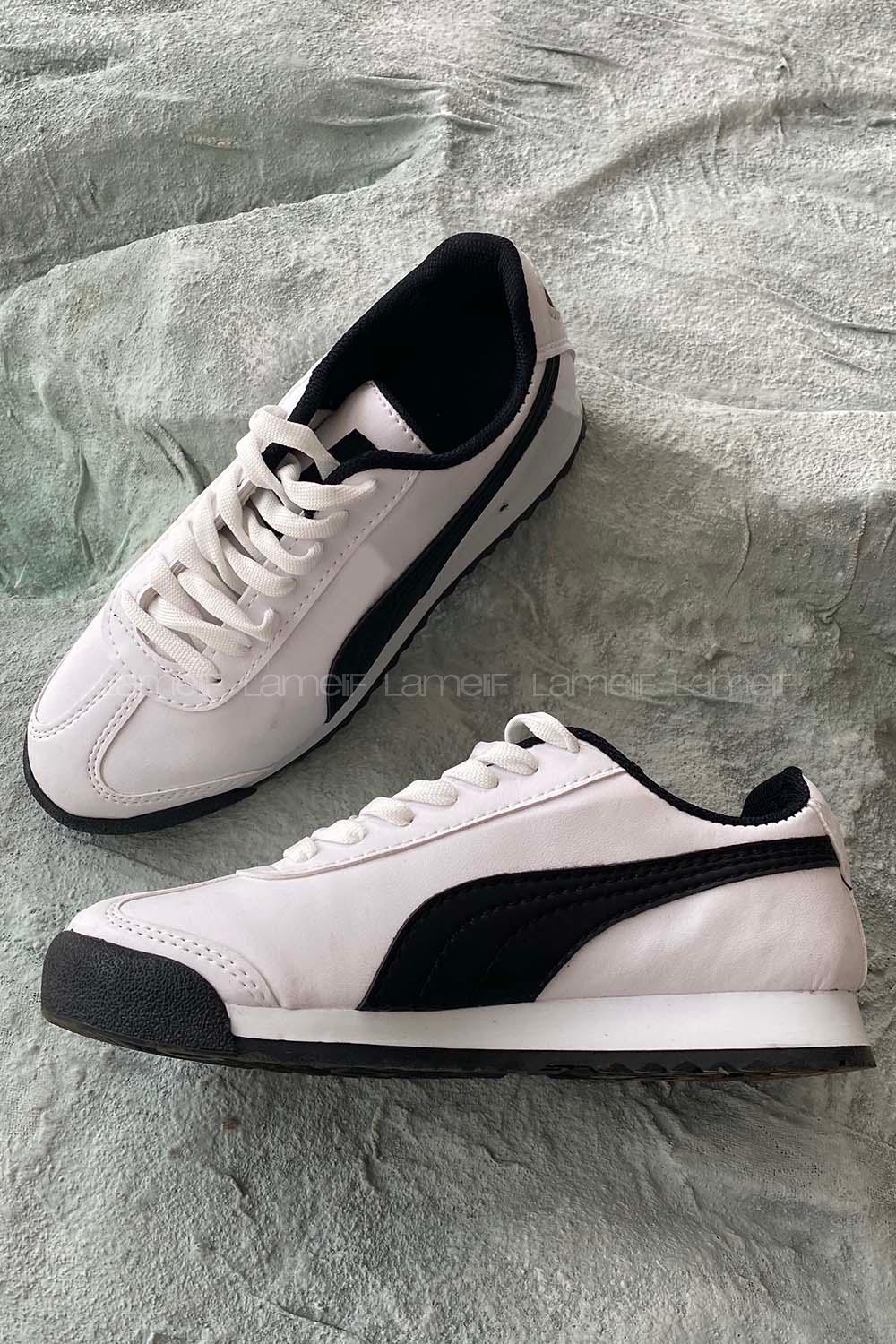 Modalamelif Yan Şeritli Beyaz Spor Ayakkabı