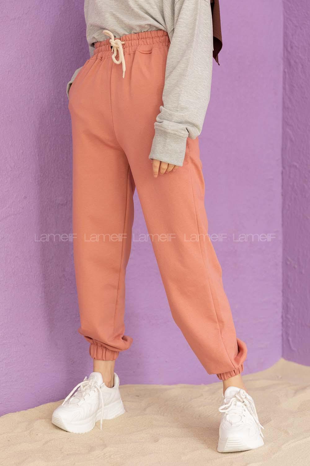 Modalamelif Bel Ve Paça Lastikli Eşofman Gül