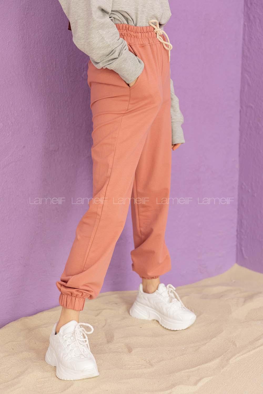 Modalamelif Bel Ve Paça Lastikli Eşofman Gül