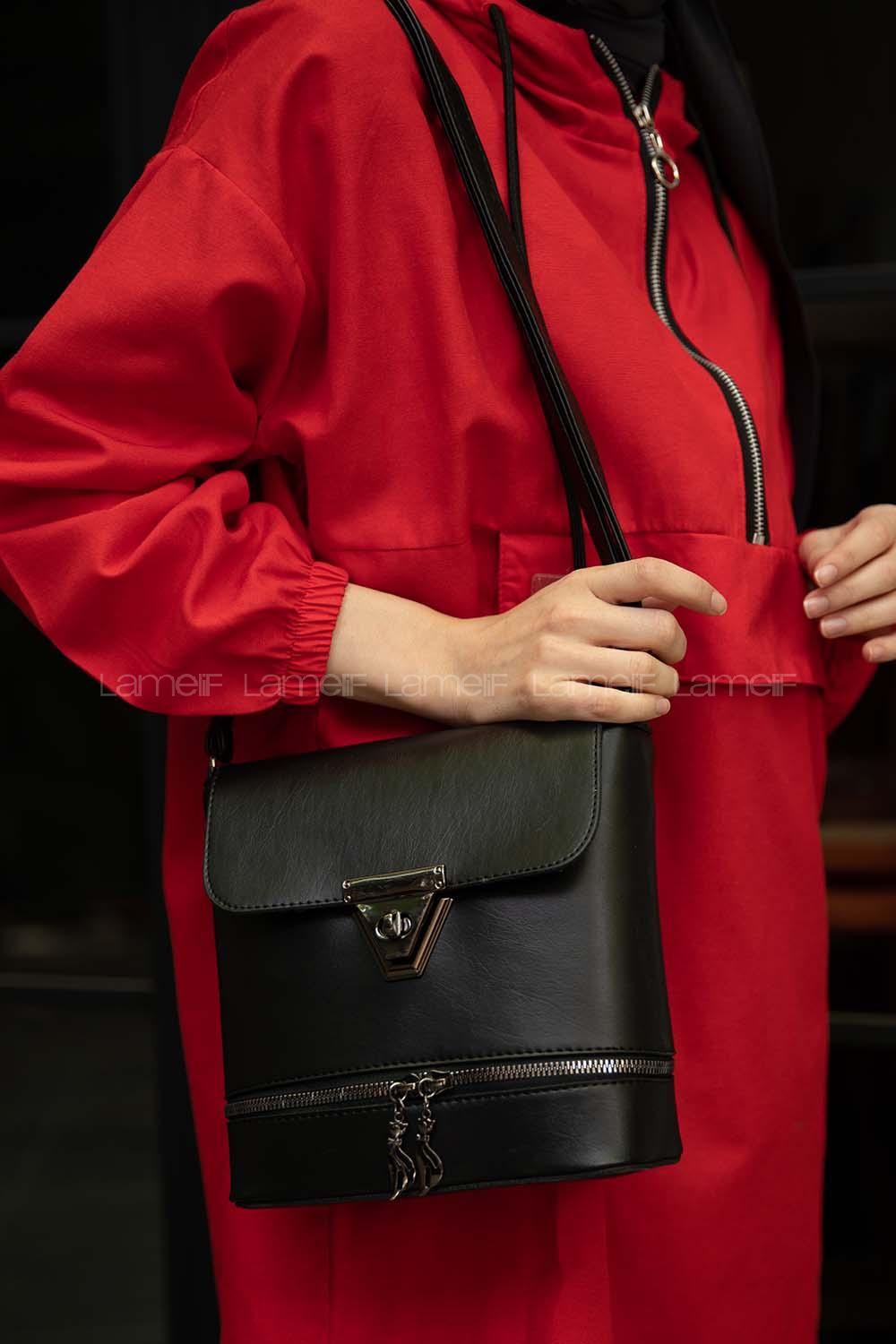 Modalamelif Eva Fermurlı Çanta Siyah