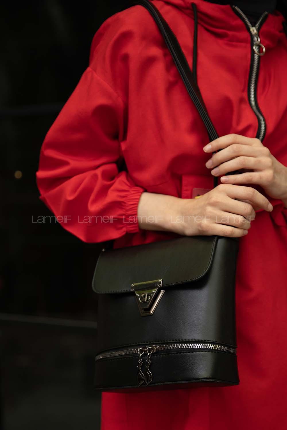 Modalamelif Eva Fermurlı Çanta Siyah