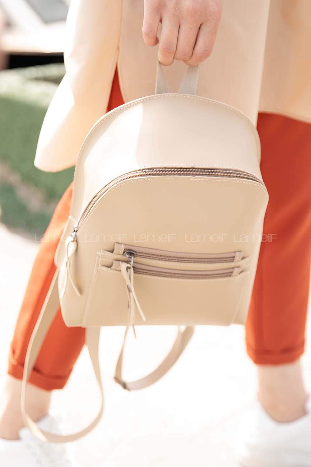 Modalamelif Fermur Detaylı Sırt çantası bej
