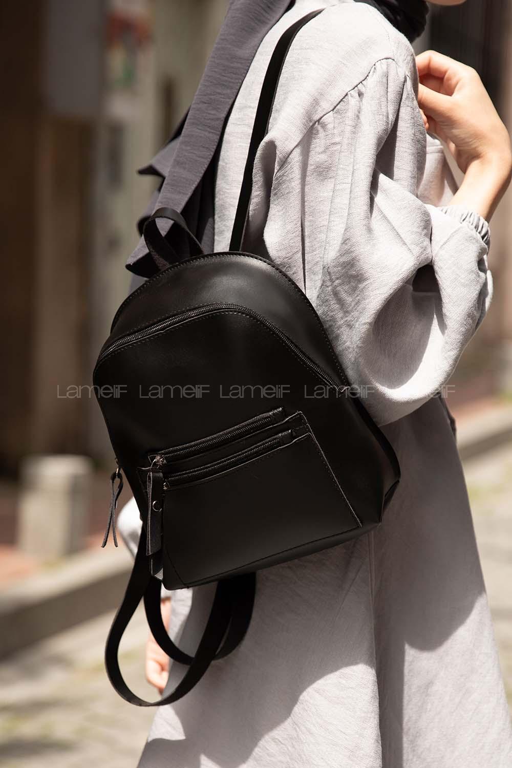 Modalamelif Fermur Detaylı Sırt çantası Siyah