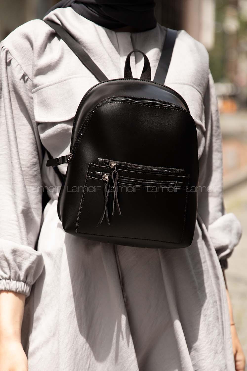 Modalamelif Fermur Detaylı Sırt çantası Siyah