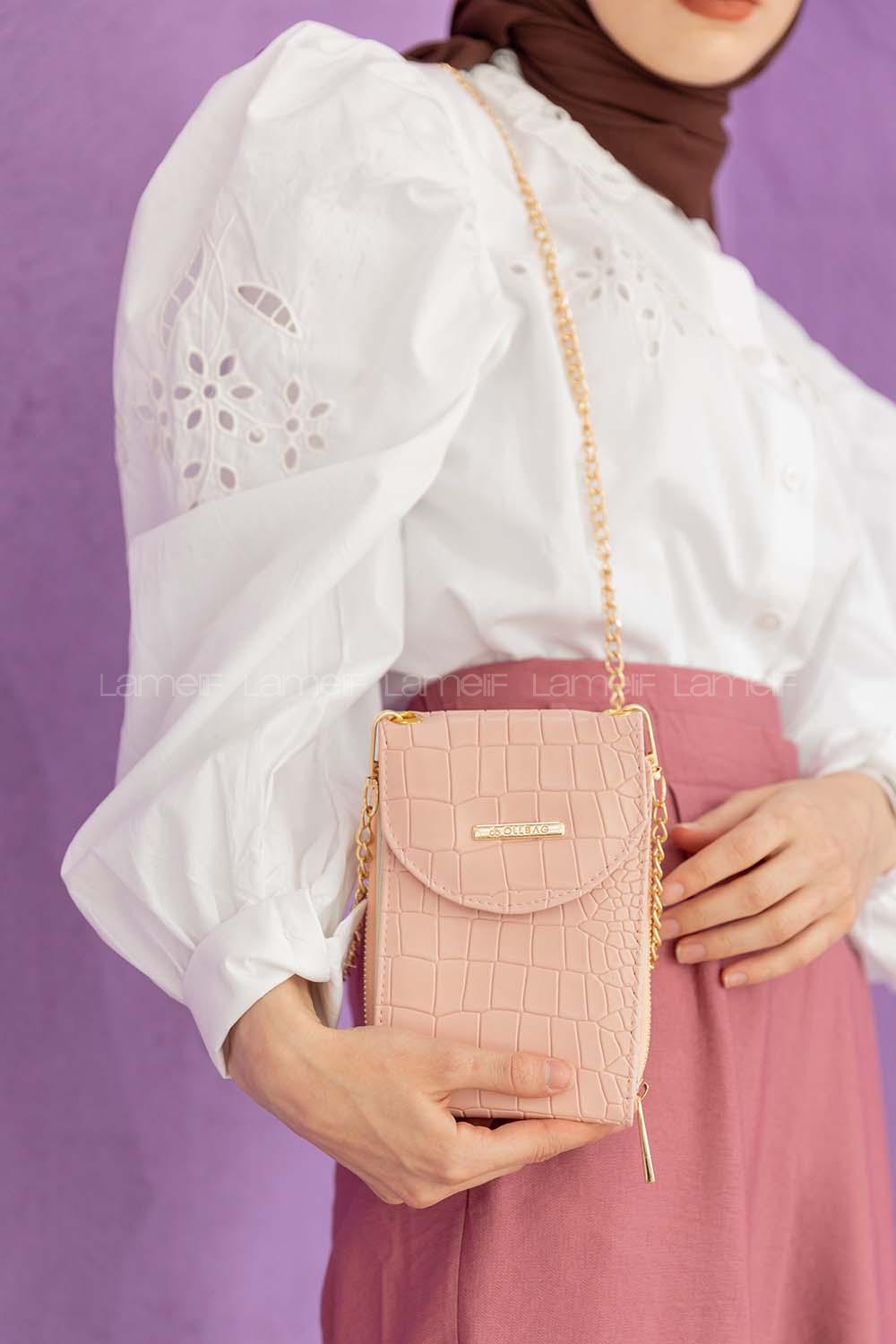 Modalamelif  Basklı Pudra Cüzdan