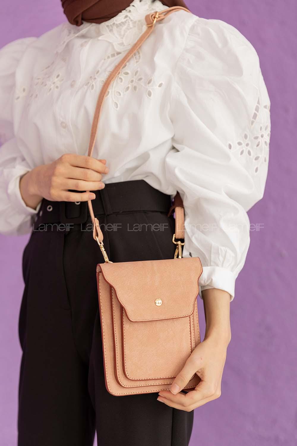 Modalamelif  Messenger Model Çanta Pudra