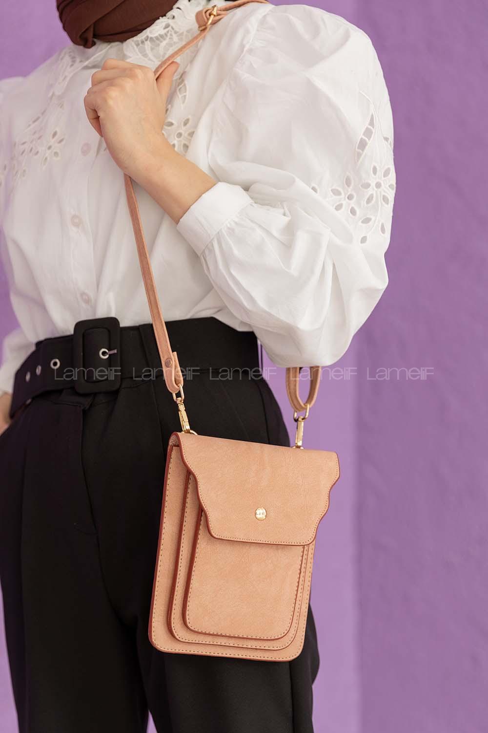 Modalamelif  Messenger Model Çanta Pudra