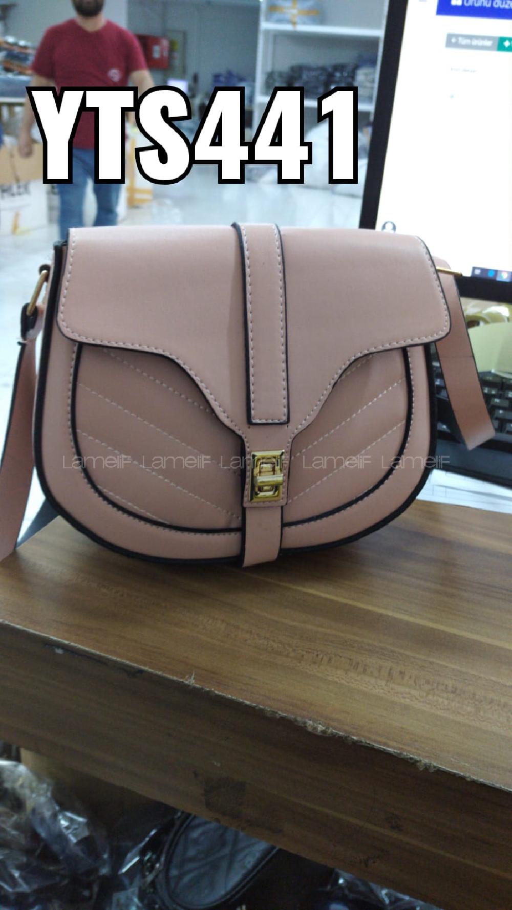 Modalamelif Toka Detaylı Çapraz Çanta Pudra