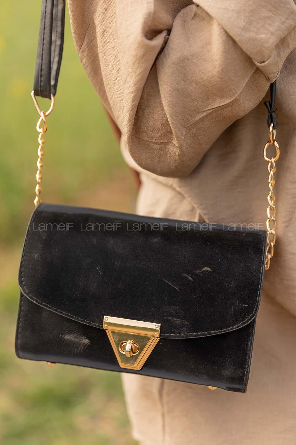 Modalamelif Mat Rugan  Çapraz Çanta Siyah