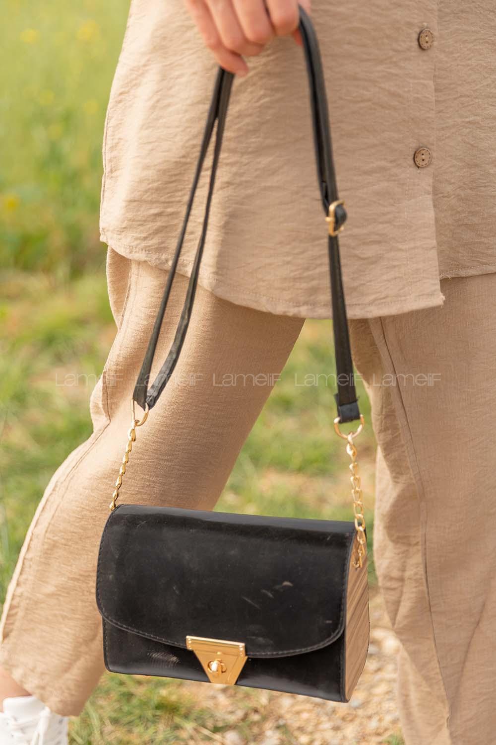 Modalamelif Mat Rugan  Çapraz Çanta Siyah