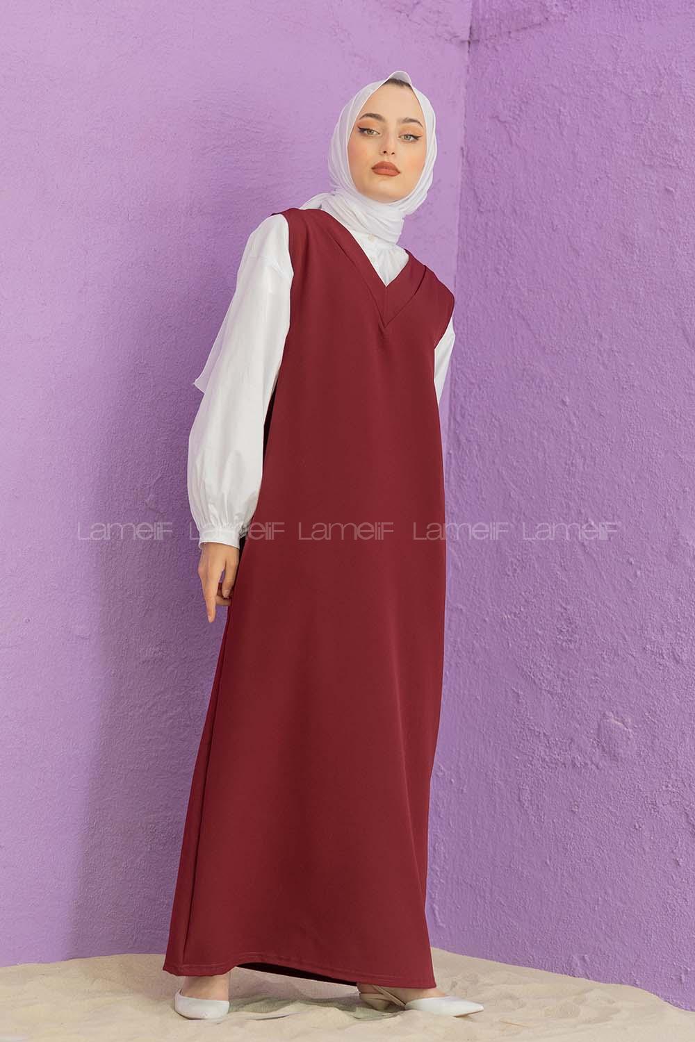 Modalamelif Duble Krep Jile Bordo