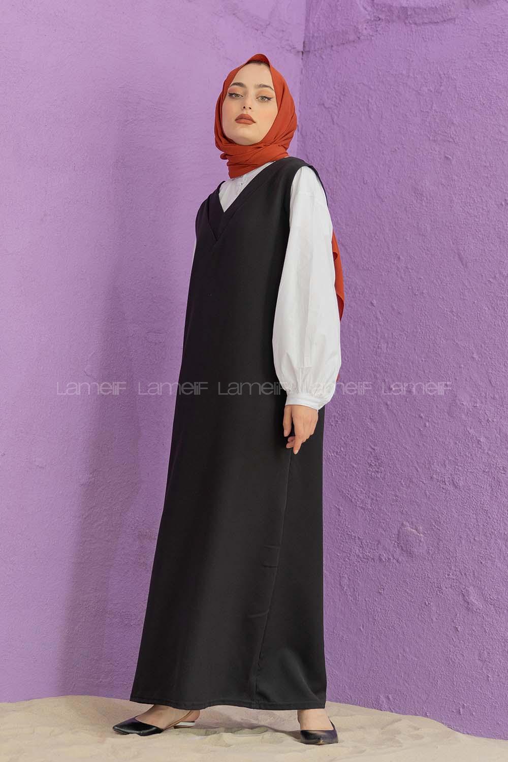 Modalamelif Duble Krep Jile Siyah