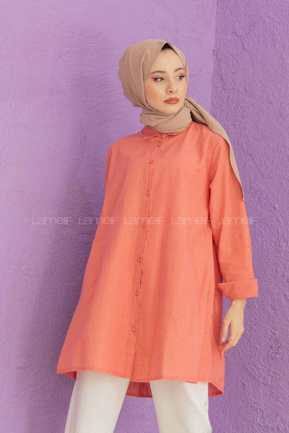 Modalamelif Gizli Cepli Gömlek Gül