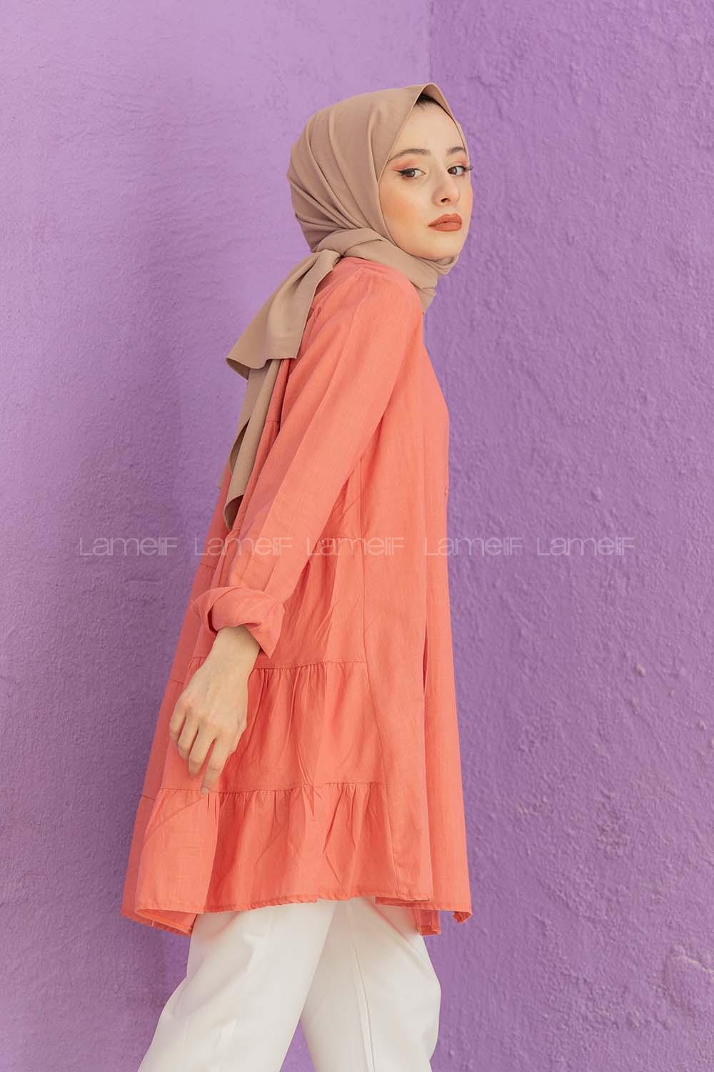 Modalamelif Gizli Cepli Gömlek Gül