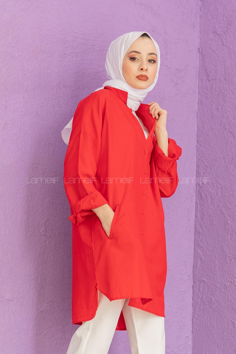 Modalamelif Boyfirend Gömlek Kırmızı