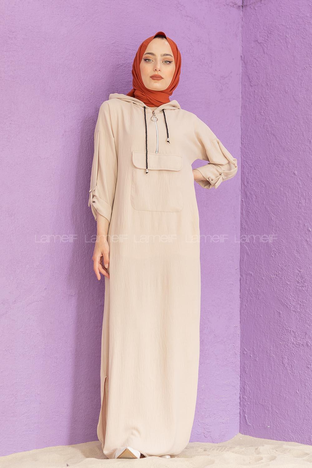 Modalamelif Kanguru Cepli Ayrobin  Elbise Taş