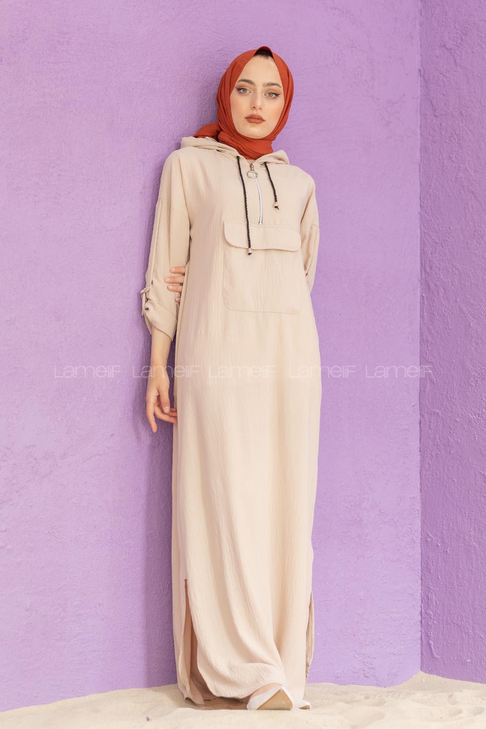 Modalamelif Kanguru Cepli Ayrobin  Elbise Taş