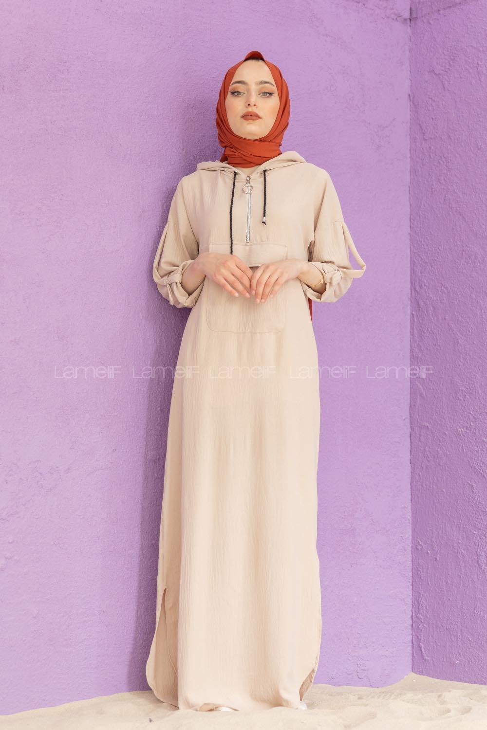 Modalamelif Kanguru Cepli Ayrobin  Elbise Taş