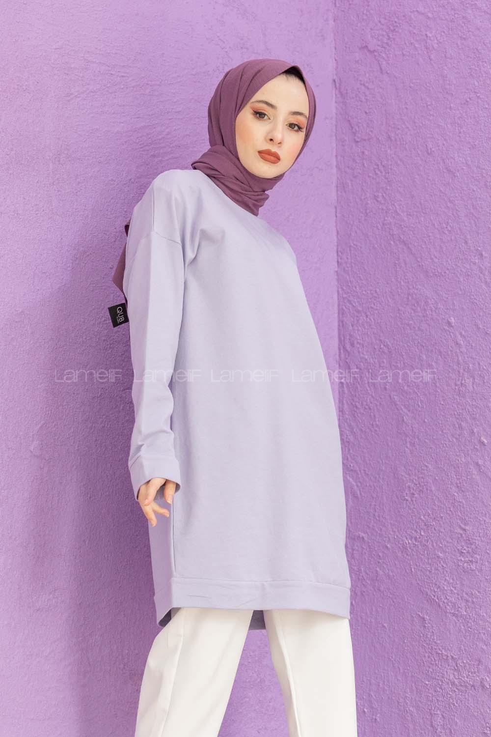 Modalamelif Düz Renk Sweat Açık Mor