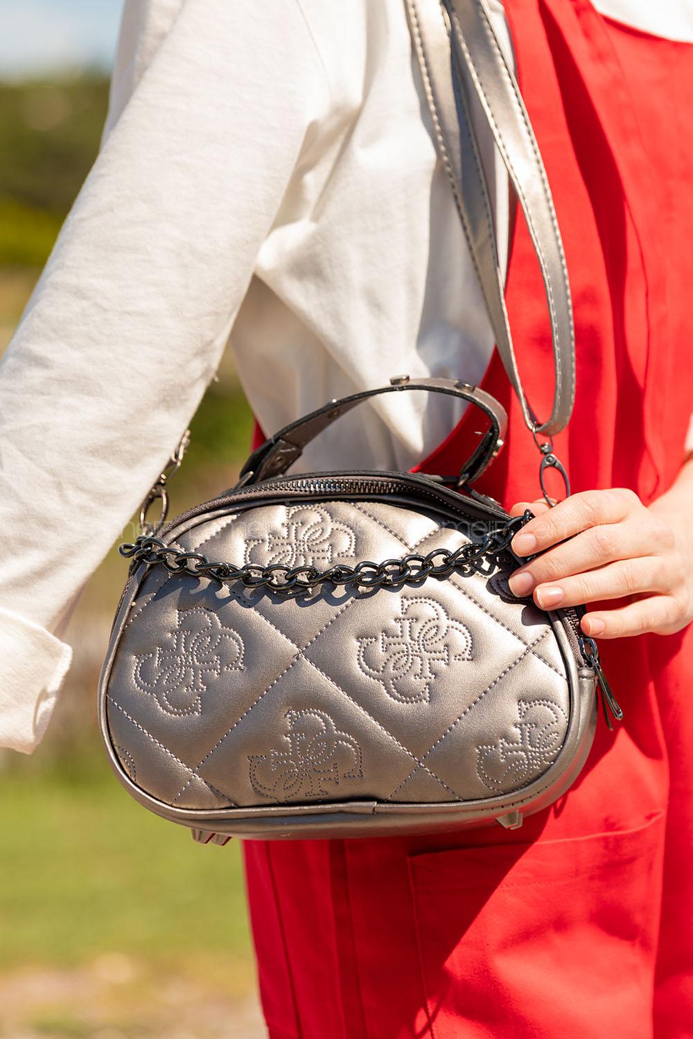 Modalamelif Desenli Çanta Gümüş