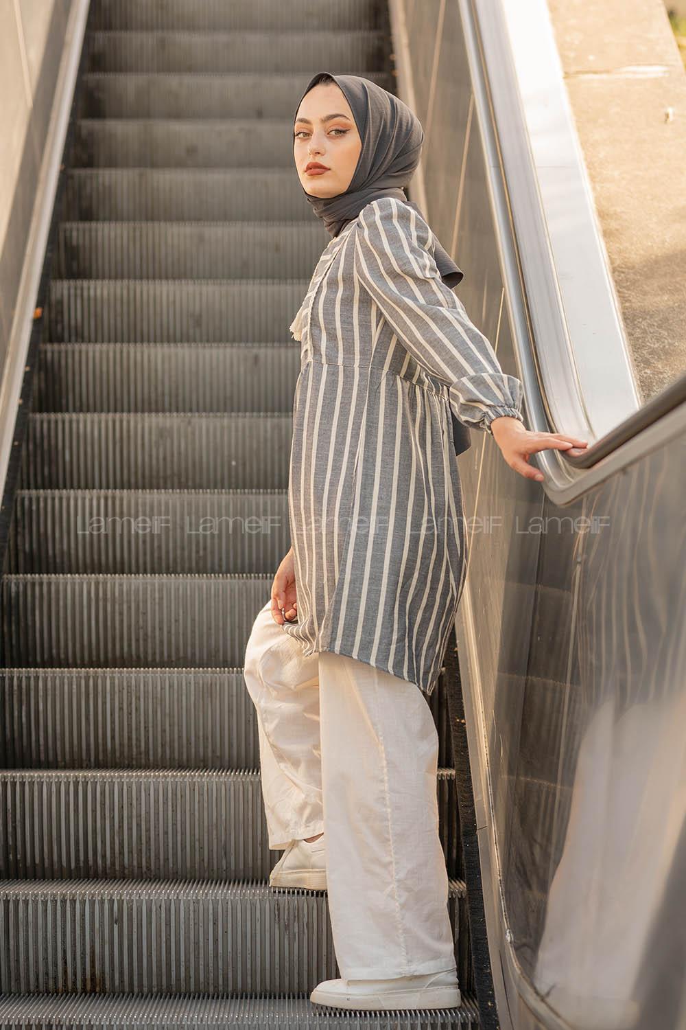 Modalamelif Yaka Bağlamallı İkili Takım Lacivert