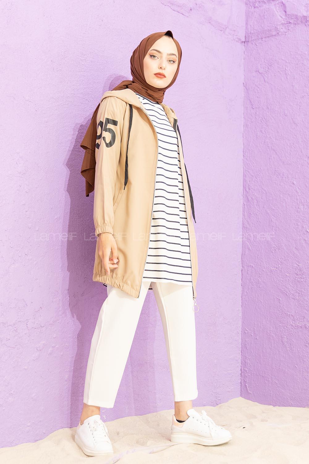 Modalamelif Kol Baskılı Yazlık Hırka Taş