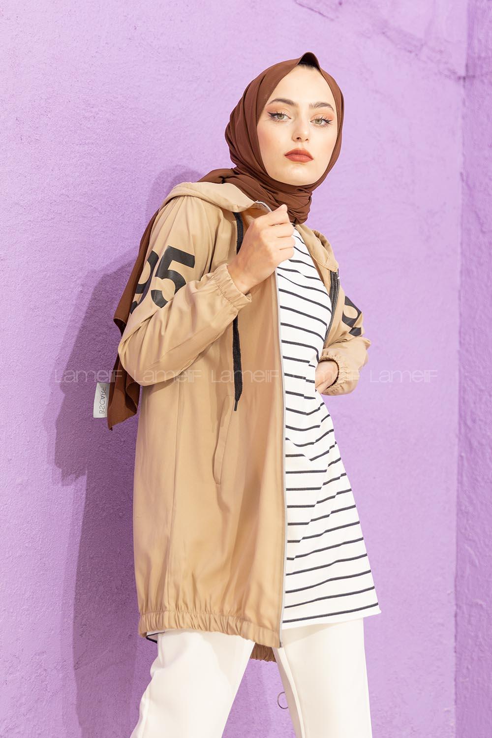 Modalamelif Kol Baskılı Yazlık Hırka Taş