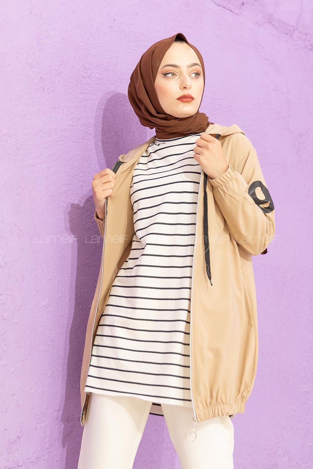 Modalamelif Kol Baskılı Yazlık Hırka Taş