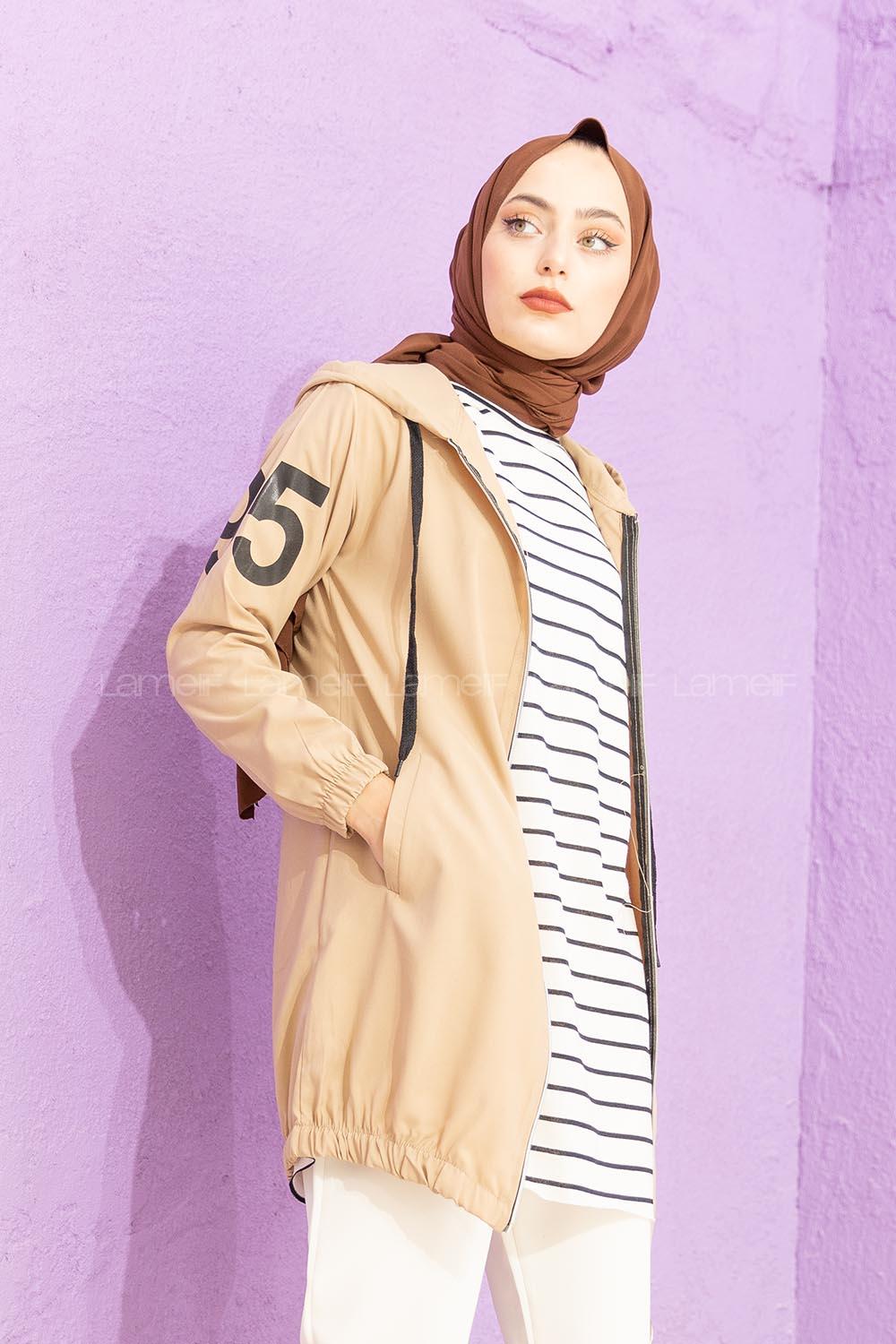 Modalamelif Kol Baskılı Yazlık Hırka Taş