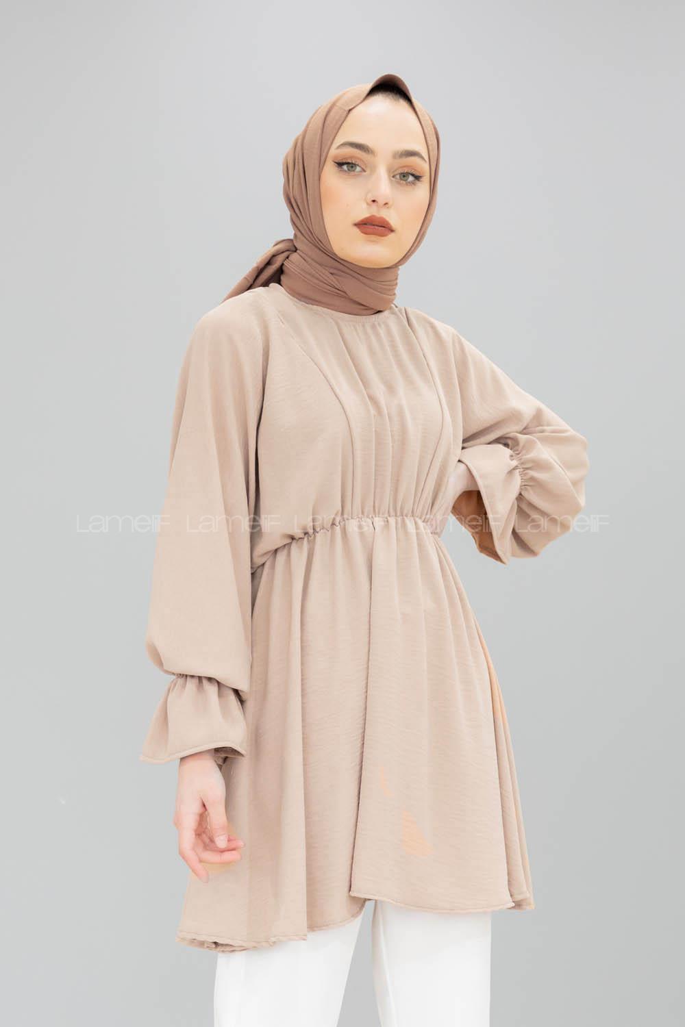 Modalamelif Balon Kol Ayrobin Tunik Taş