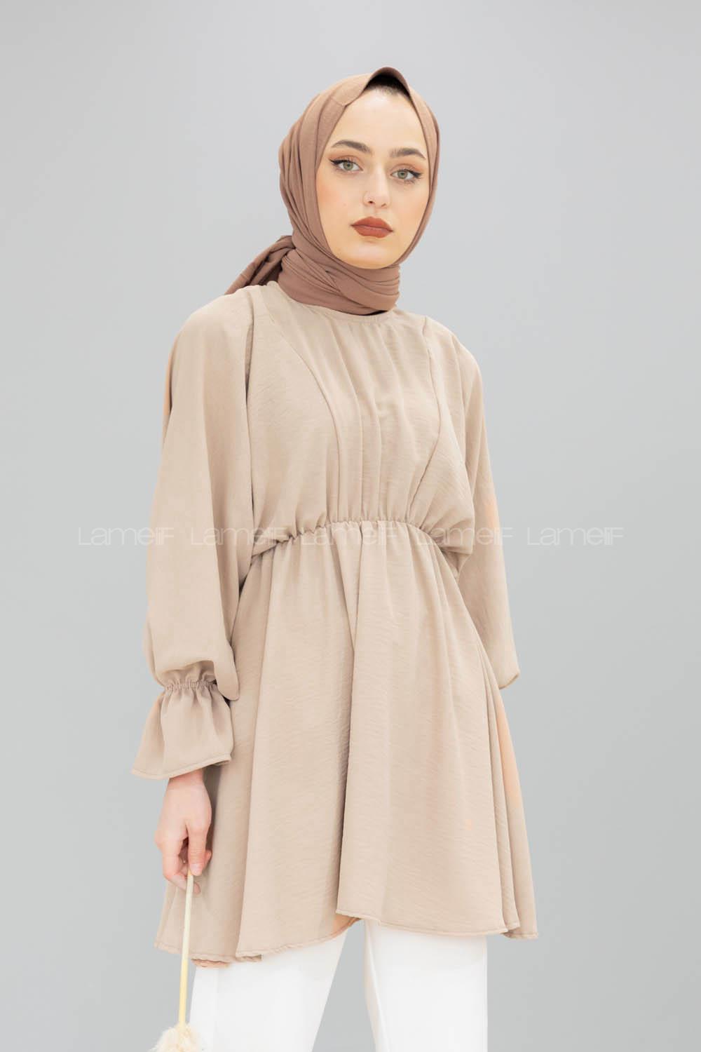 Modalamelif Balon Kol Ayrobin Tunik Taş