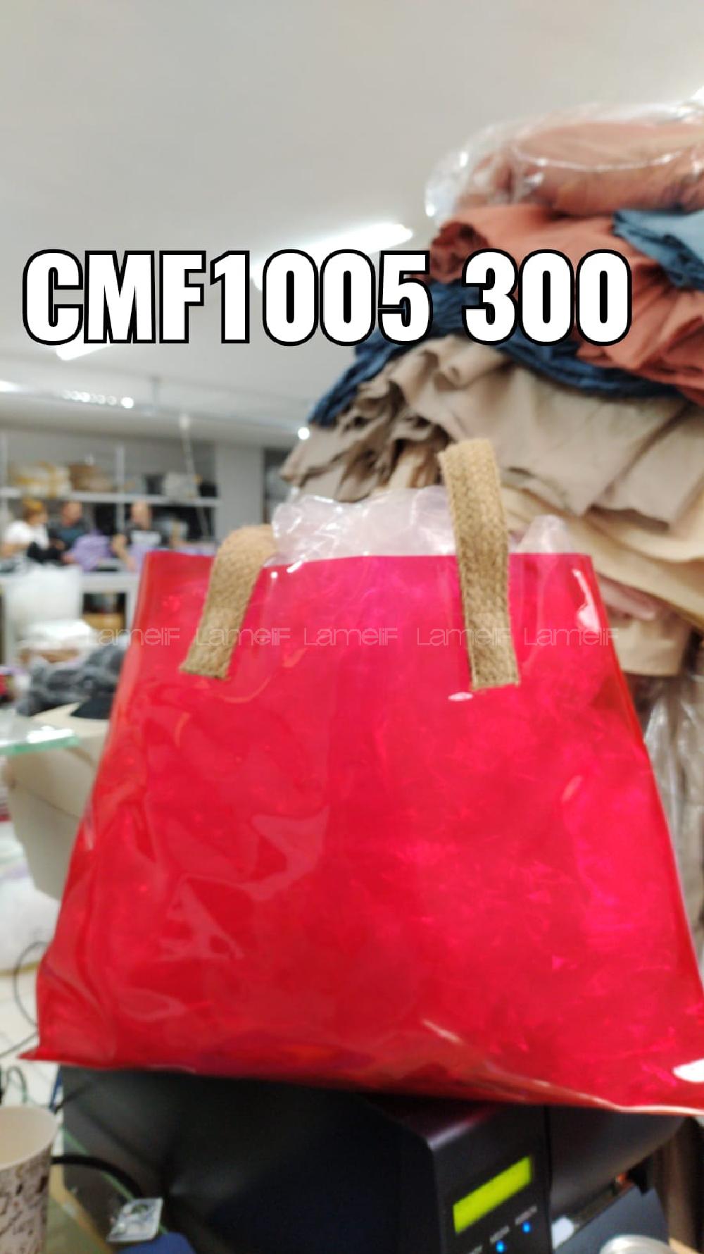 Modalamelif Hasır Kemerli Şefaf Çanta Kırmızı