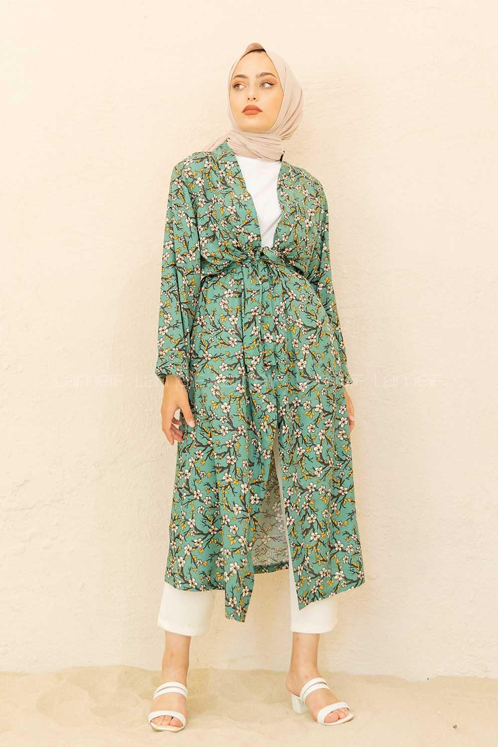 Modalamelif Otantik Kimono Pastel Yeşili