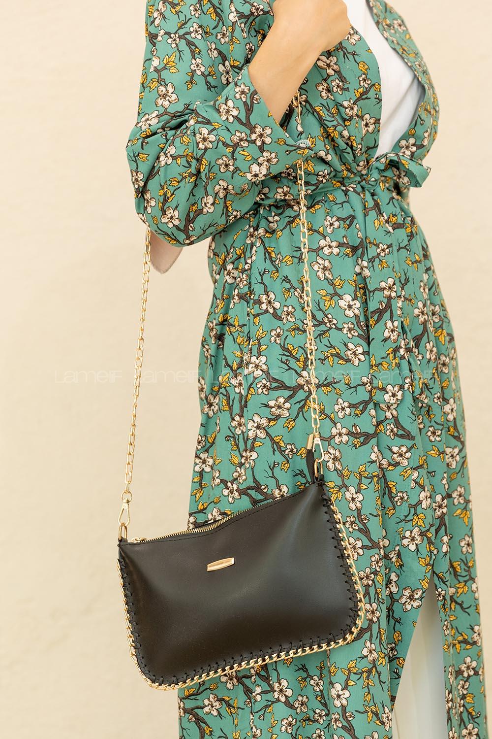 Modalamelif Zincir Tasarım Baget Çanta Siyah