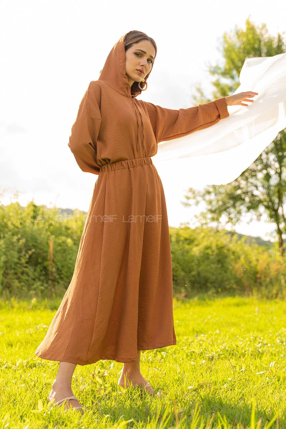 Modalamelif Kapşonlu Etekli Takım Taba