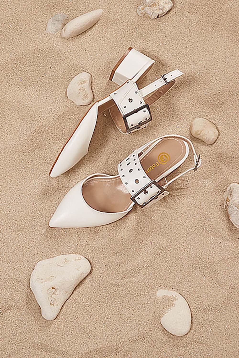 Modalamelif Tokalı Ayakkabı Beyaz
