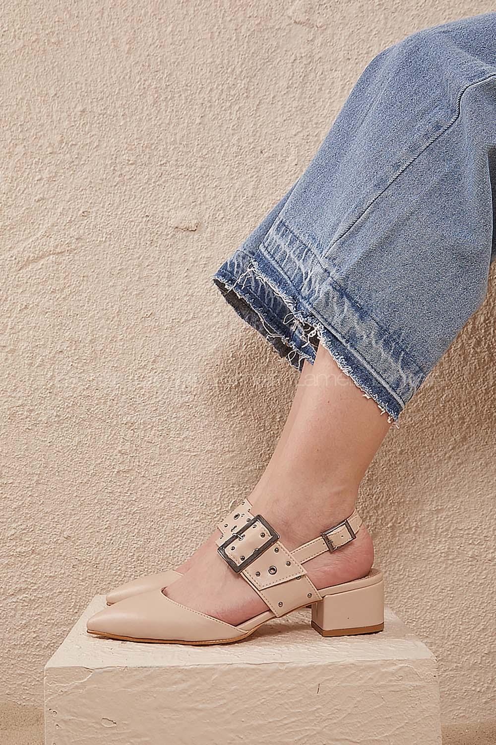 Modalamelif Tokalı Ayakkabı Ten