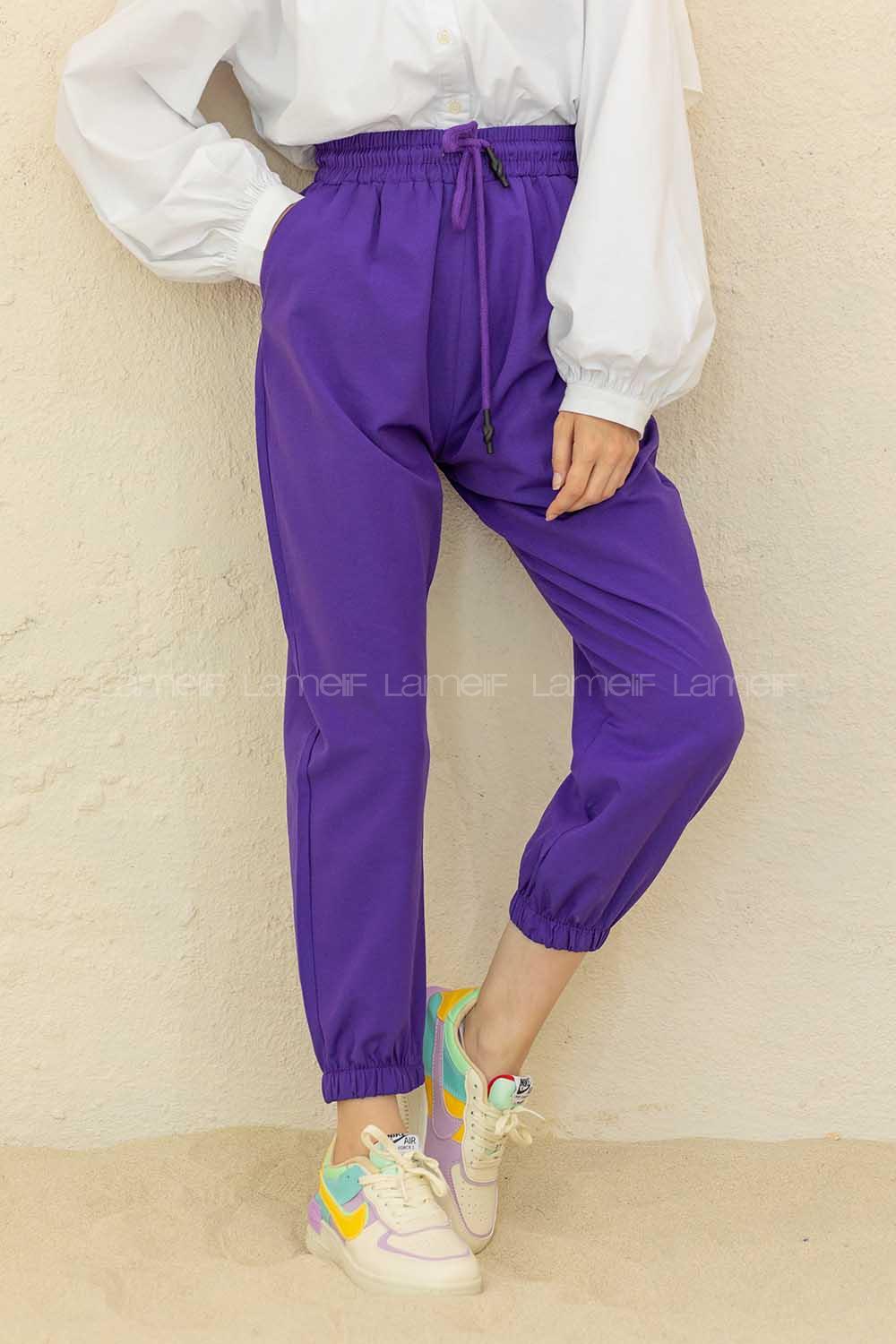 Modalamelif Bel Ve Paça Lastikli Eşofman Mor