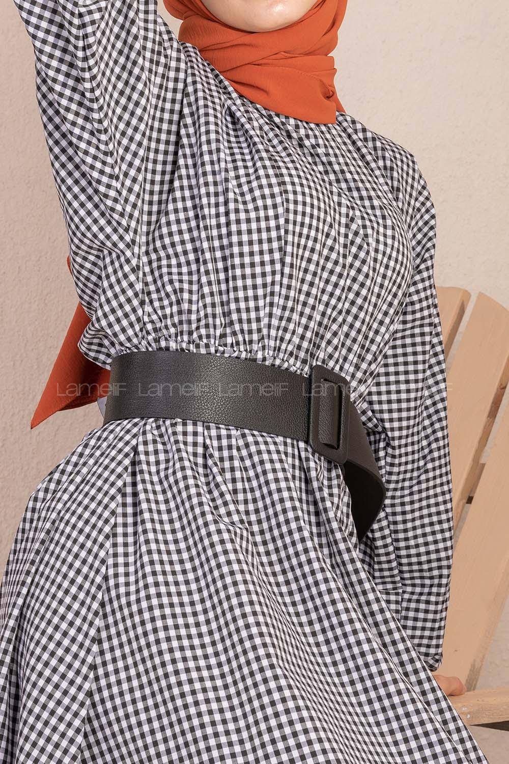 Modalamelif Dikdörtgen Tokalı Kemer Siyah