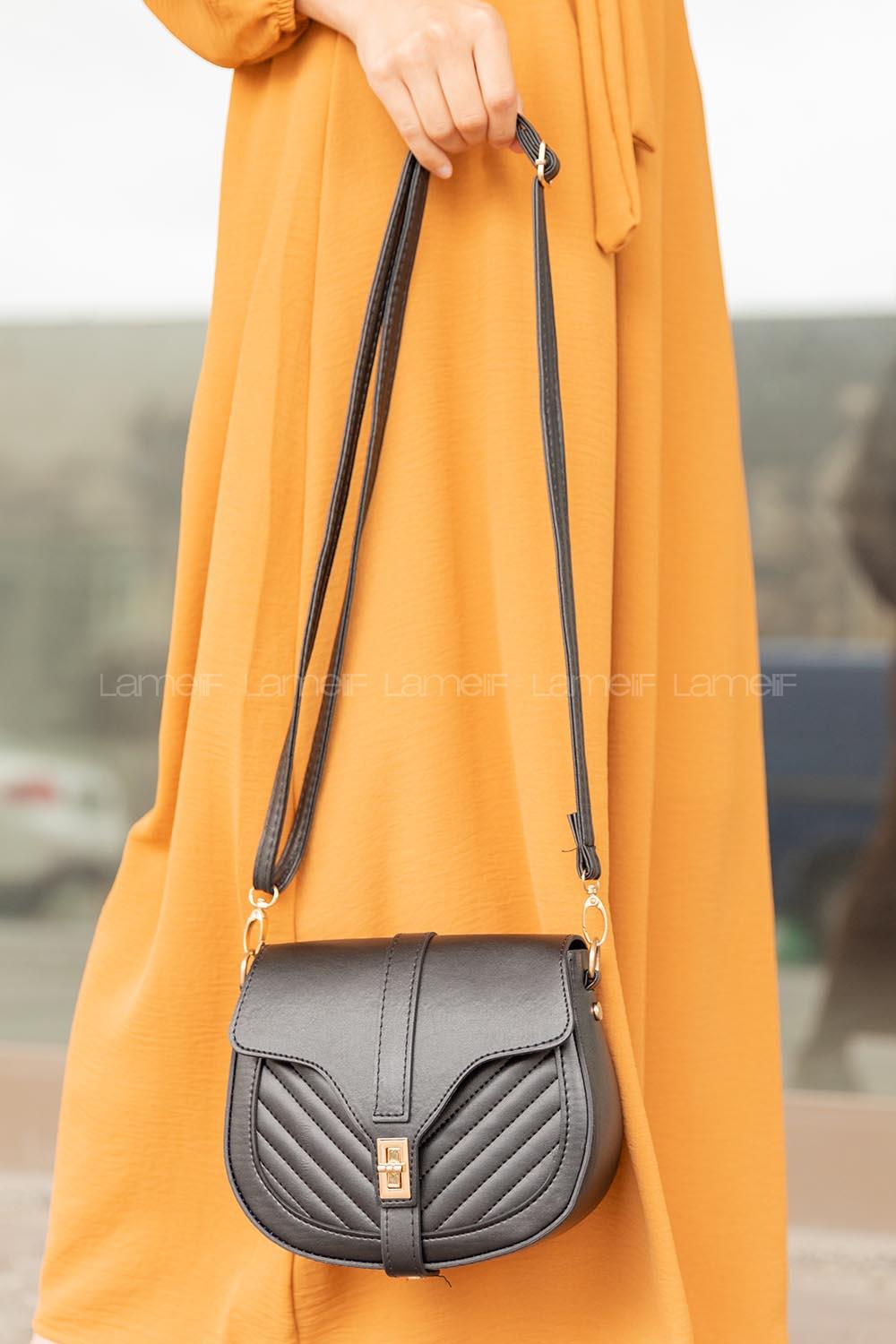 Modalamelif Toka Detaylı Çapraz Çanta Siyah