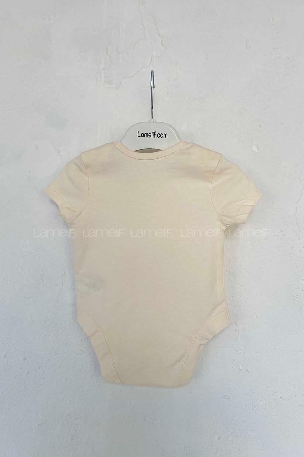 Modalamelif Kız Bebek Pamuklu Çıtçıtlı Body Krem