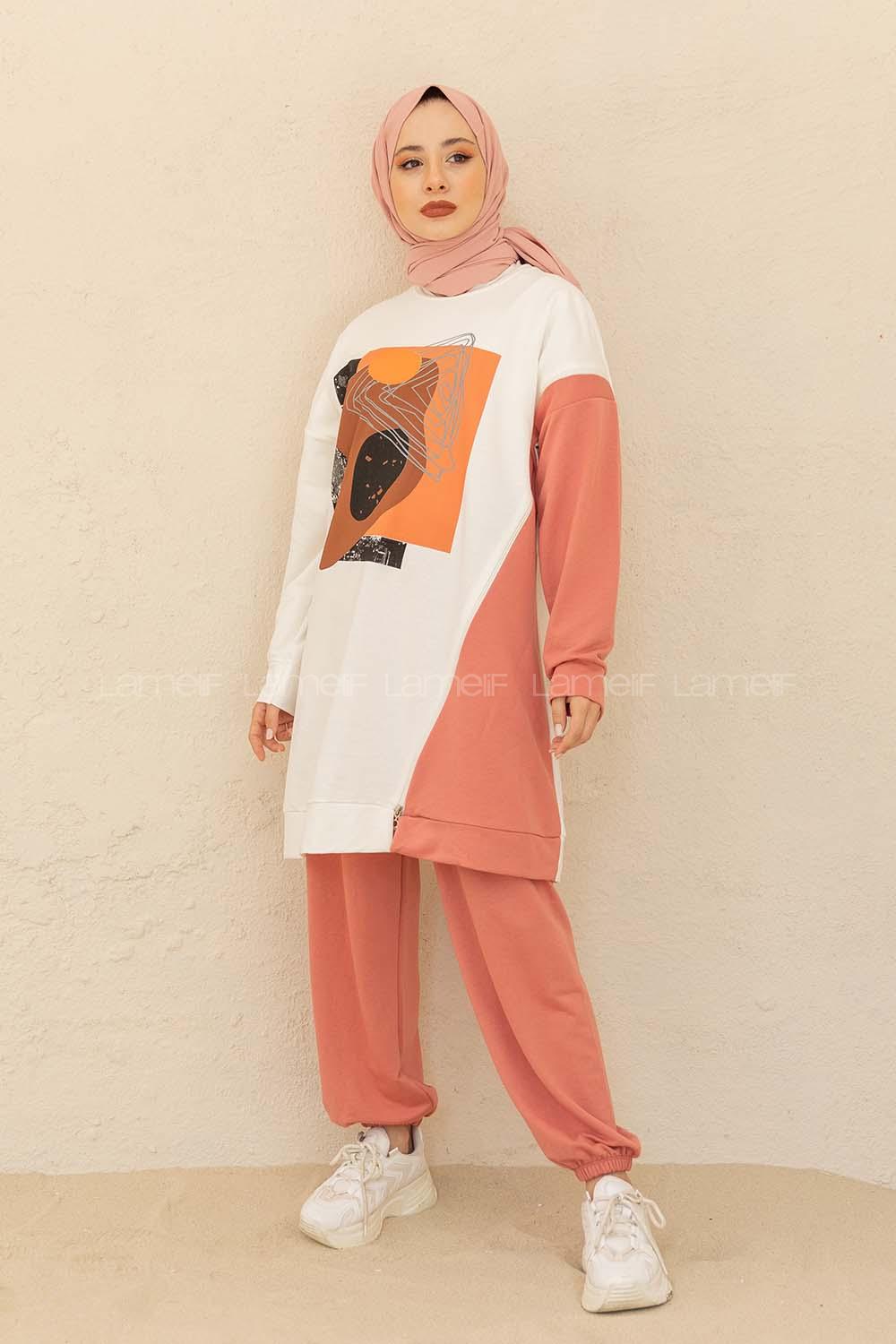 Modalamelif Garnili İkili Takım Gül