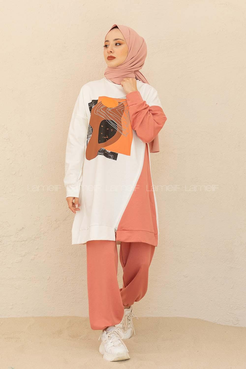 Modalamelif Garnili İkili Takım Gül